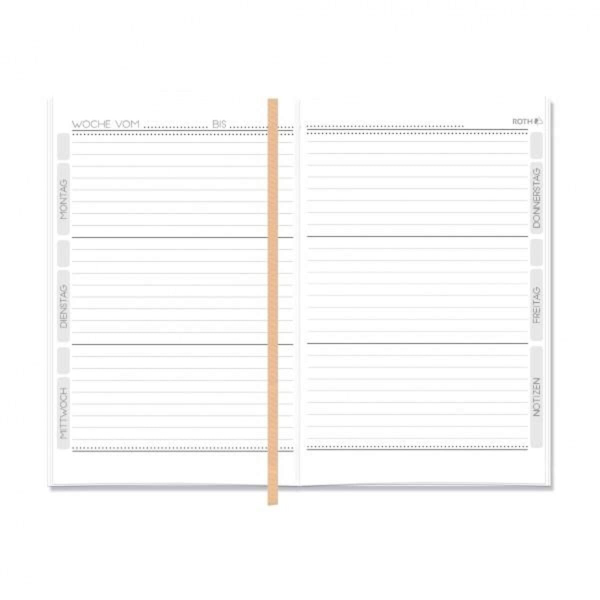 Roth WOW!Timer, 15,5x20,5 cm, immerwährend, Glitter, 1 Woche 2 Seiten, Marilyn