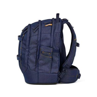 Satch PACK Schulrucksack Denim Blue Special Edition Set 3tlg.