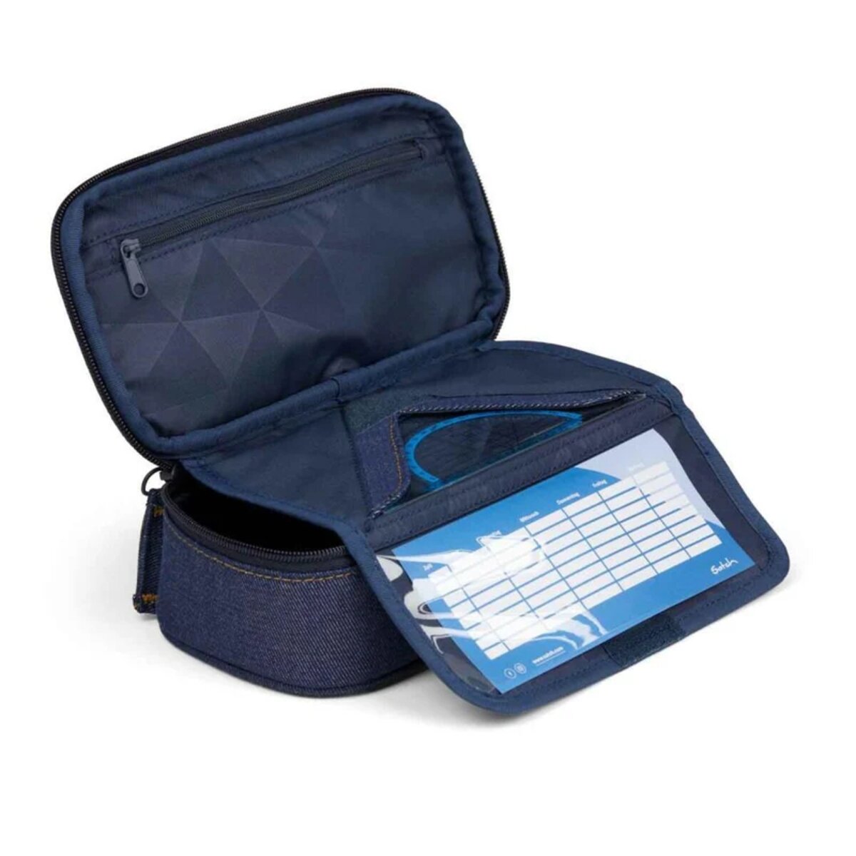 Satch PACK Schulrucksack Denim Blue Special Edition Set 3tlg.