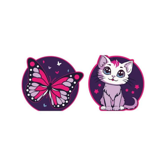 Schneider 2er Set Patches mit Klettfunktion Butterfly und Kitten