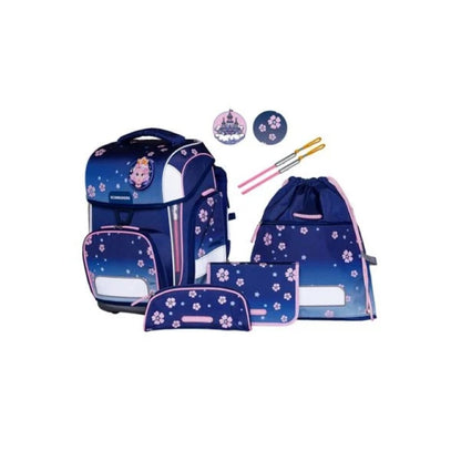 SCHNEIDERS Schulrucksack Set Ergolite 9tlg. Blue Bloom