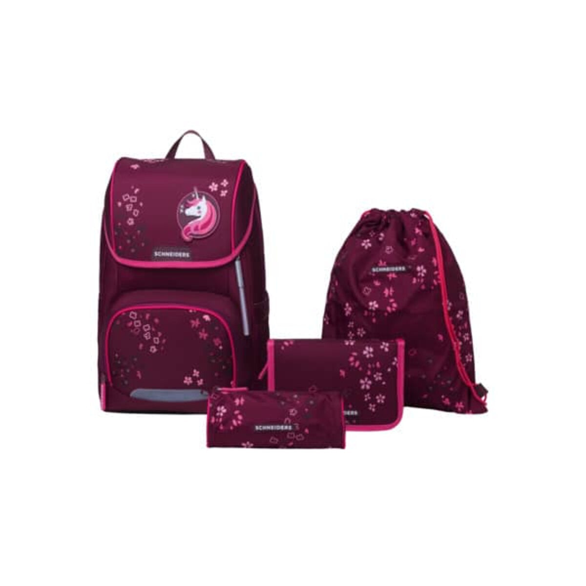 SCHNEIDERS Schultaschenset Floral Fantasy fuchsia
