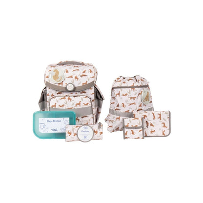 School-Mood Schulranzen-Set Timeless Air Leopard, 7-teilg