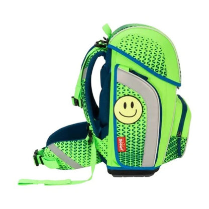 Scout Schulranzen-Set Genius DIN Neon Safety Green Gecko, 4-teilig