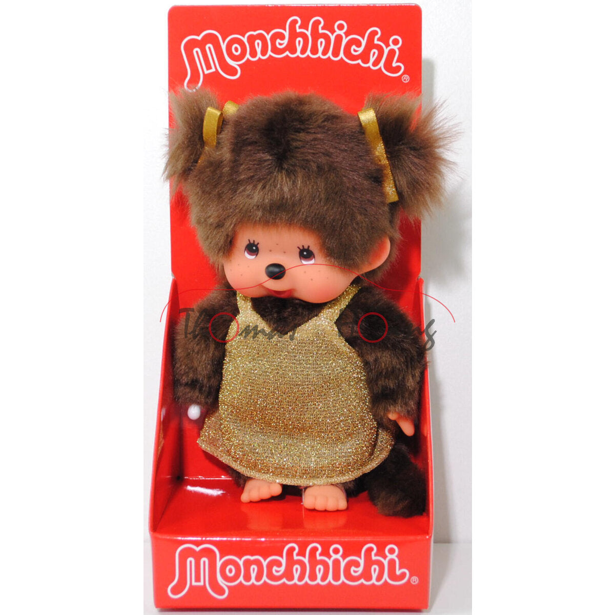 Sekiguchi Monchhichi Glitter Dress Gold Girl