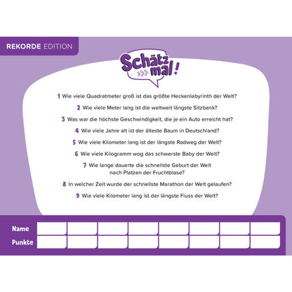 SMV Schätz mal! Rekorde Edition