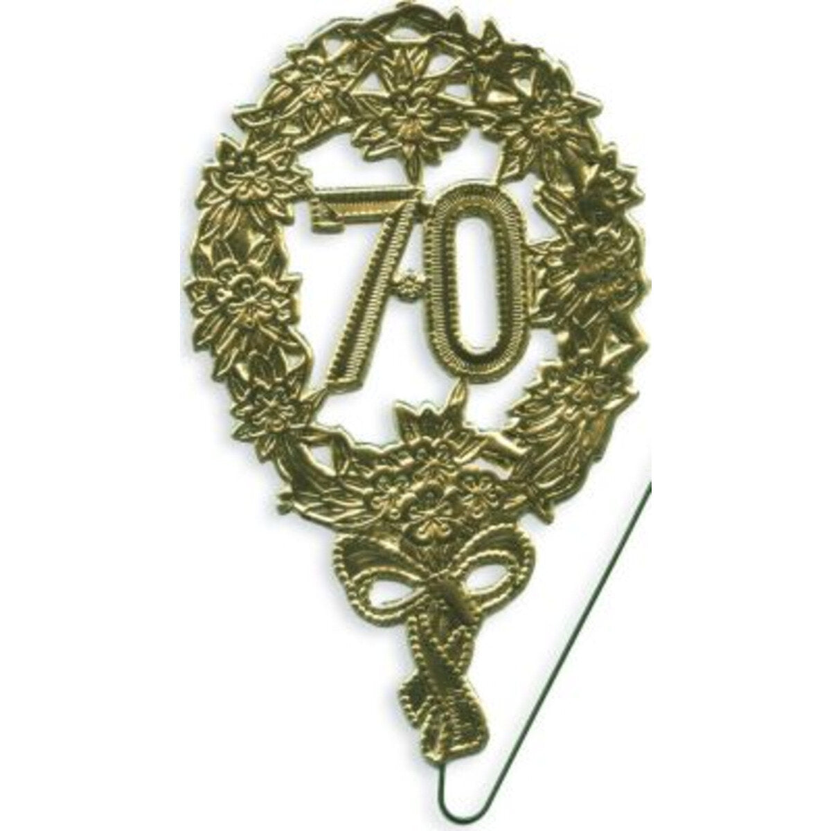 Staufen Jubiläumszahl 70 mit Draht, gold