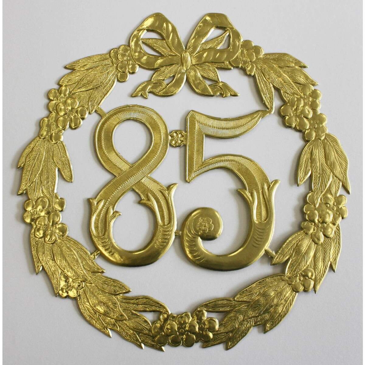 Staufen Jubiläumszahl mit Draht 85, 24 cm, gold