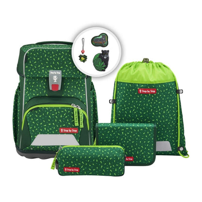 Step by Step BASIS Schulranzen-Set "Green Graphics", 4-teilig