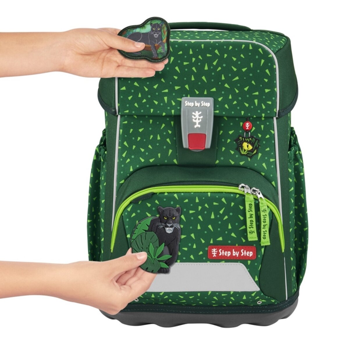 Step by Step BASIS Schulranzen-Set "Green Graphics", 4-teilig