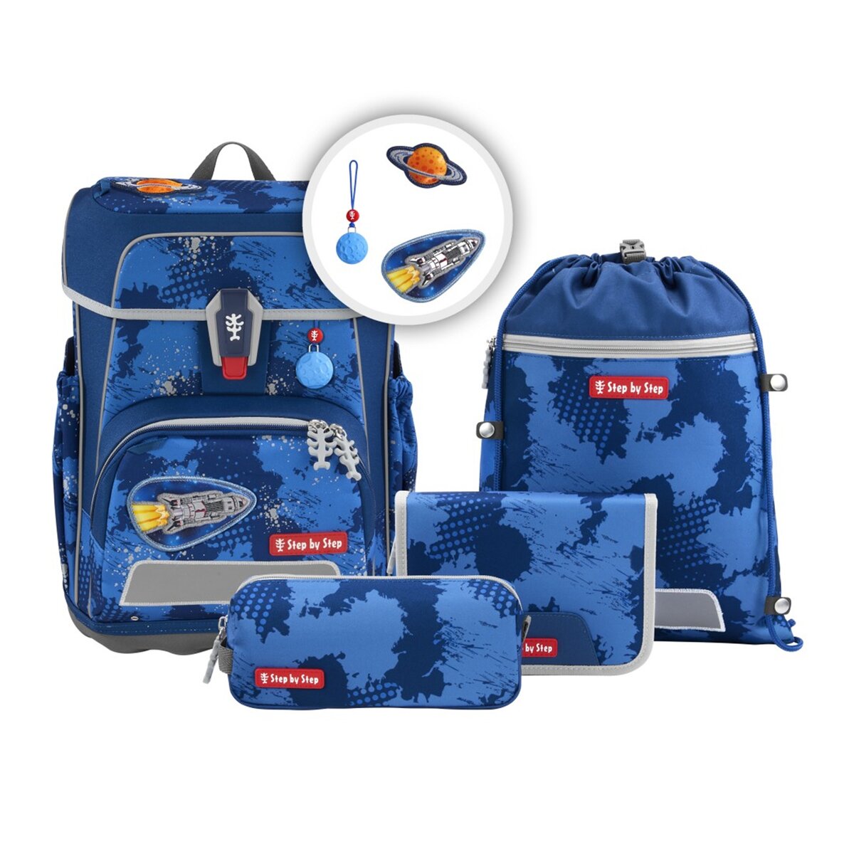 Step by Step CLOUD REFLECT Schulranzen-Set "Rocket Novo", 5-teilig