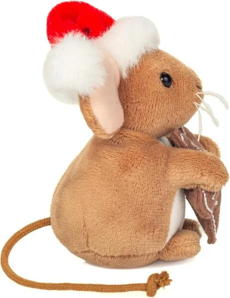 Teddy Hermann Weihnachtsmaus mit Keks 11 cm
