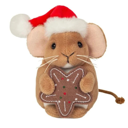 Teddy Hermann Weihnachtsmaus mit Keks 11 cm
