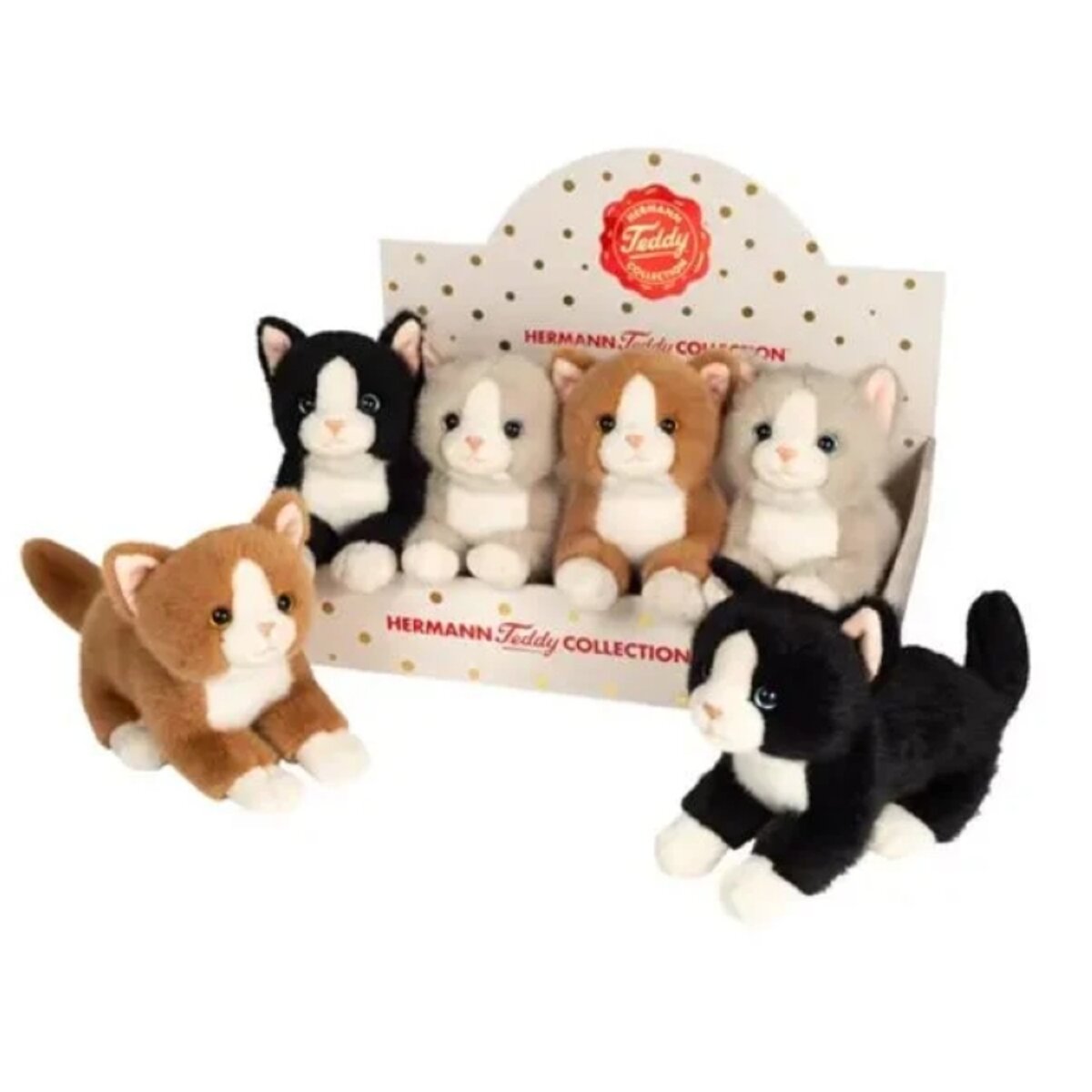 Teddy Hermann Katzen 20 cm, 3-fach sortiert