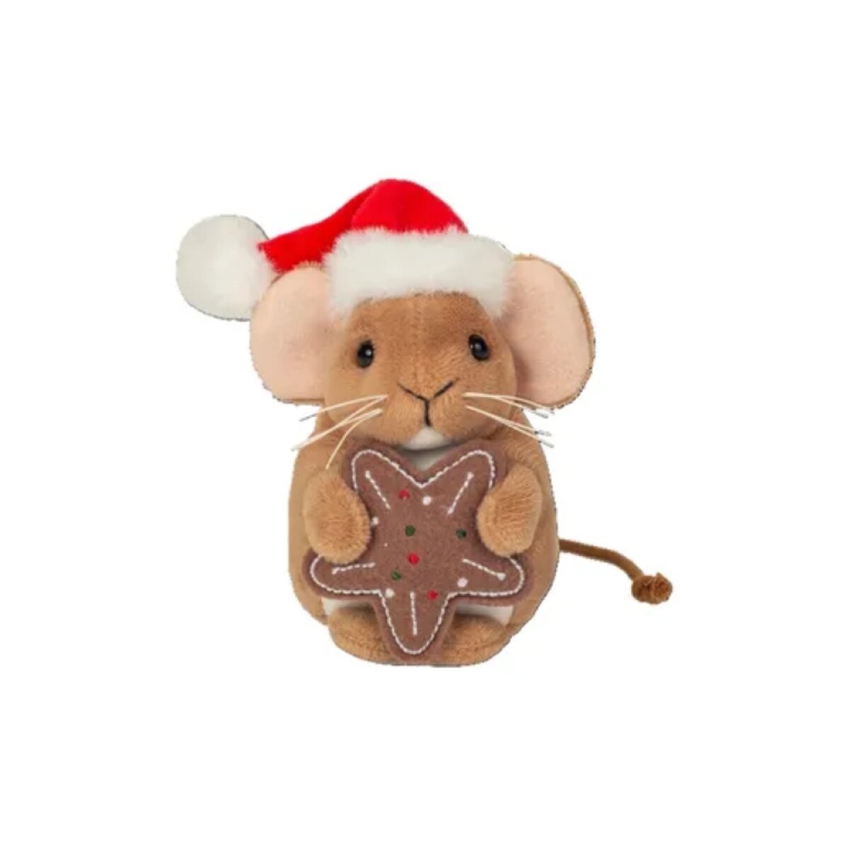 Teddy Hermann Weihnachtsmaus mit Keks, 11 cm
