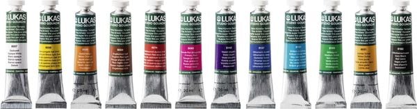 LUKAS Tempera Farben Gouache Starter Set 12 Stück x 20 ml