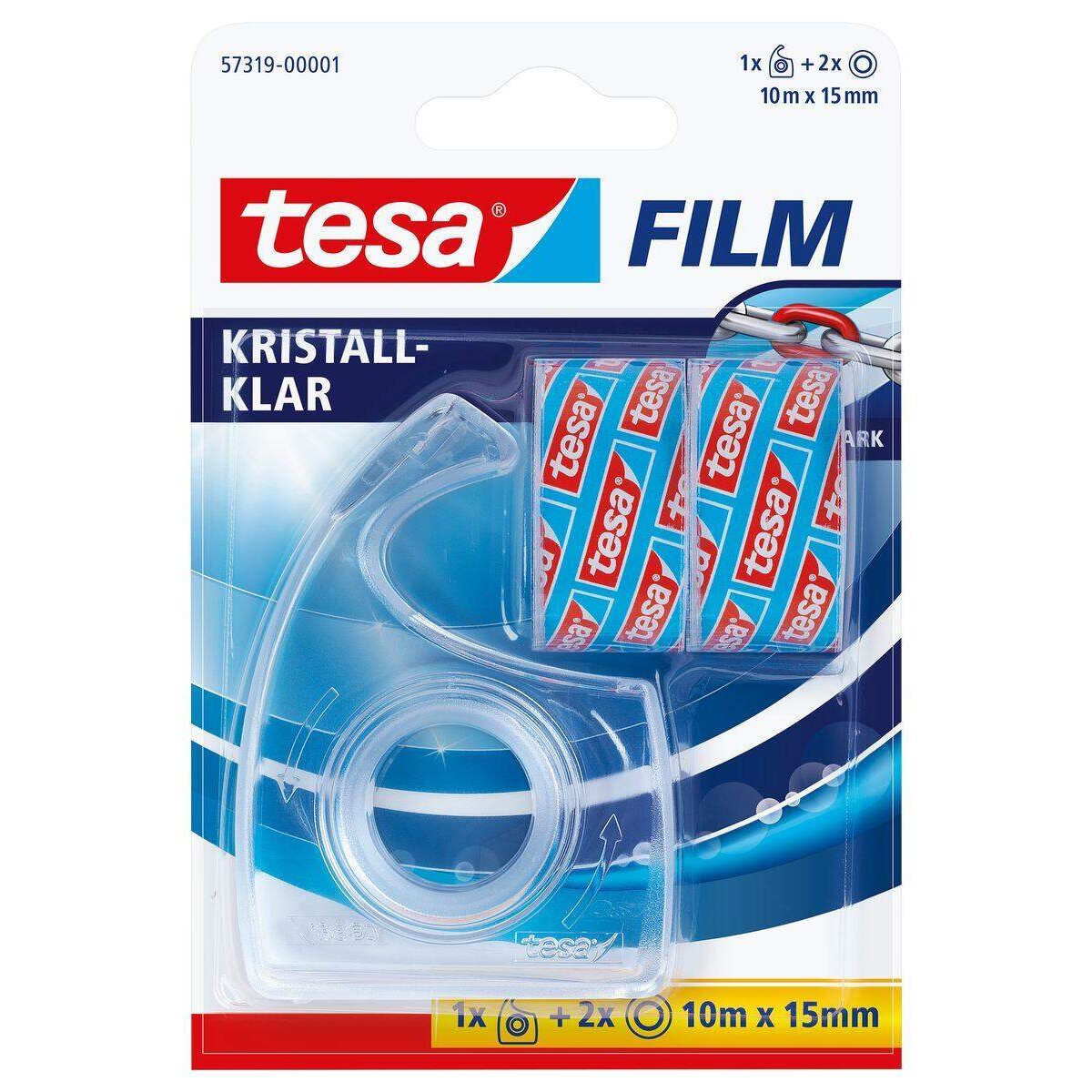 tesa Handabroller Easy cut inkl. 2 Rollen tesafillm kristall-klar 10mx15mm