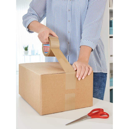 tesa Handabroller inkl. 2 Rollen tesa Pack PVC braun 66mx50mm