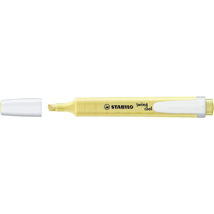 Textmarker - STABILO swing cool Pastel Edition - Einzelstift - pudriges Gelb