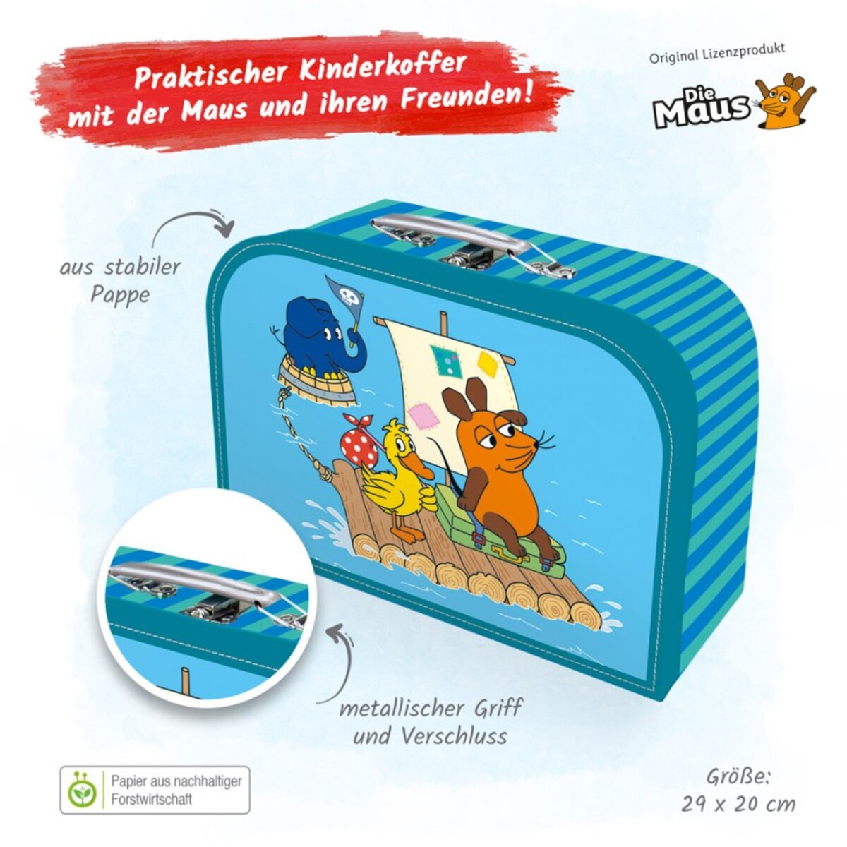 Trötsch Kinderkoffer Die Maus aus Die Sendung mit der Maus 29 x 20 cm