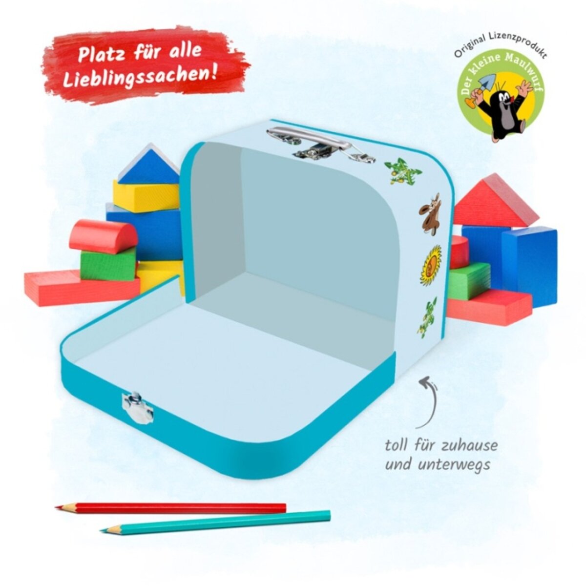 Trötsch Kinderkoffer Der kleine Maulwurf blau 29 x 20 cm