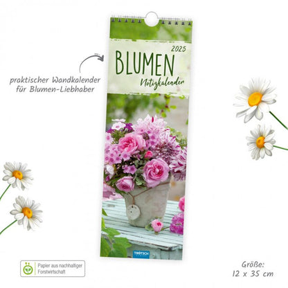 Trötsch Streifenkalender "Blumen" 2025