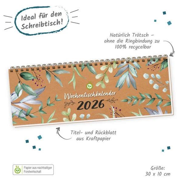 Trötsch Wochentischkalender Natur 2026