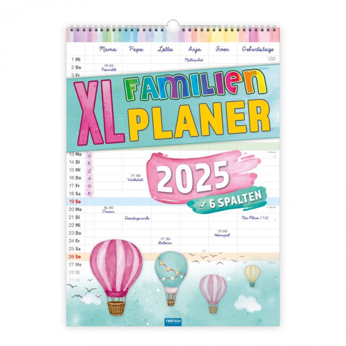 Trötsch XL-Familienplaner 2025