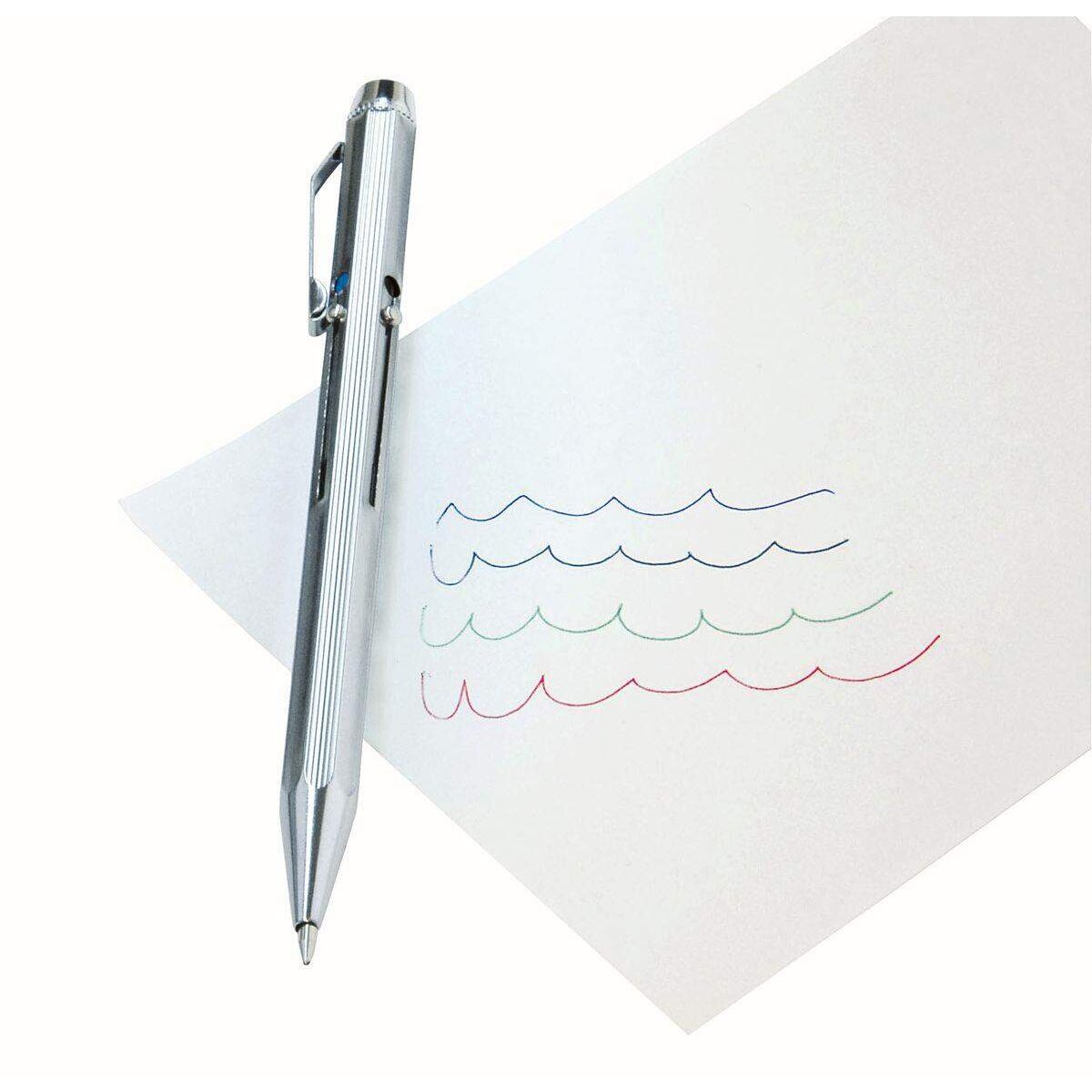 WEDO® 256226 Kugelschreiber, vierfarbig, Schiebemechanik, chrom