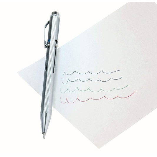 WEDO® 256226 Kugelschreiber, vierfarbig, Schiebemechanik, chrom