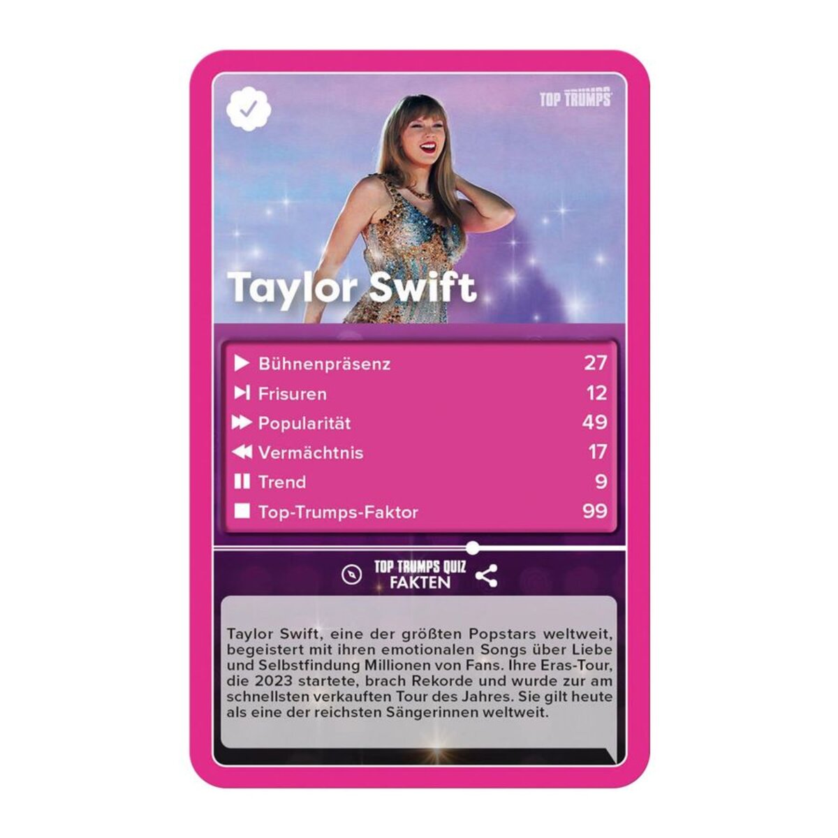 Winning Moves Top Trumps Specials Popstars