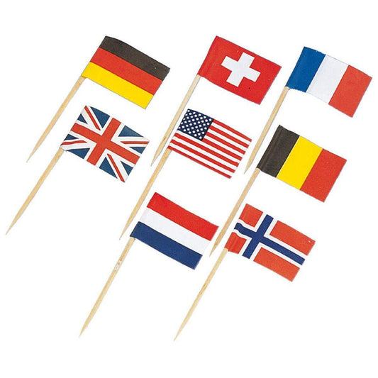 amscan 30 Flaggenspießchen international