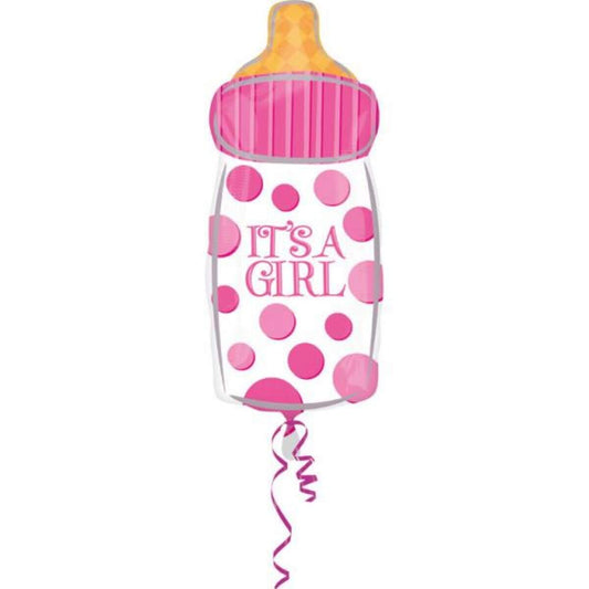 amscan Folienballon Baby Bottle It's a Girl 25 x 58 cm