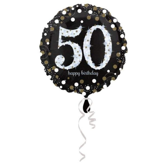 amscan Folienballon Happy Birthday 50 holographic
