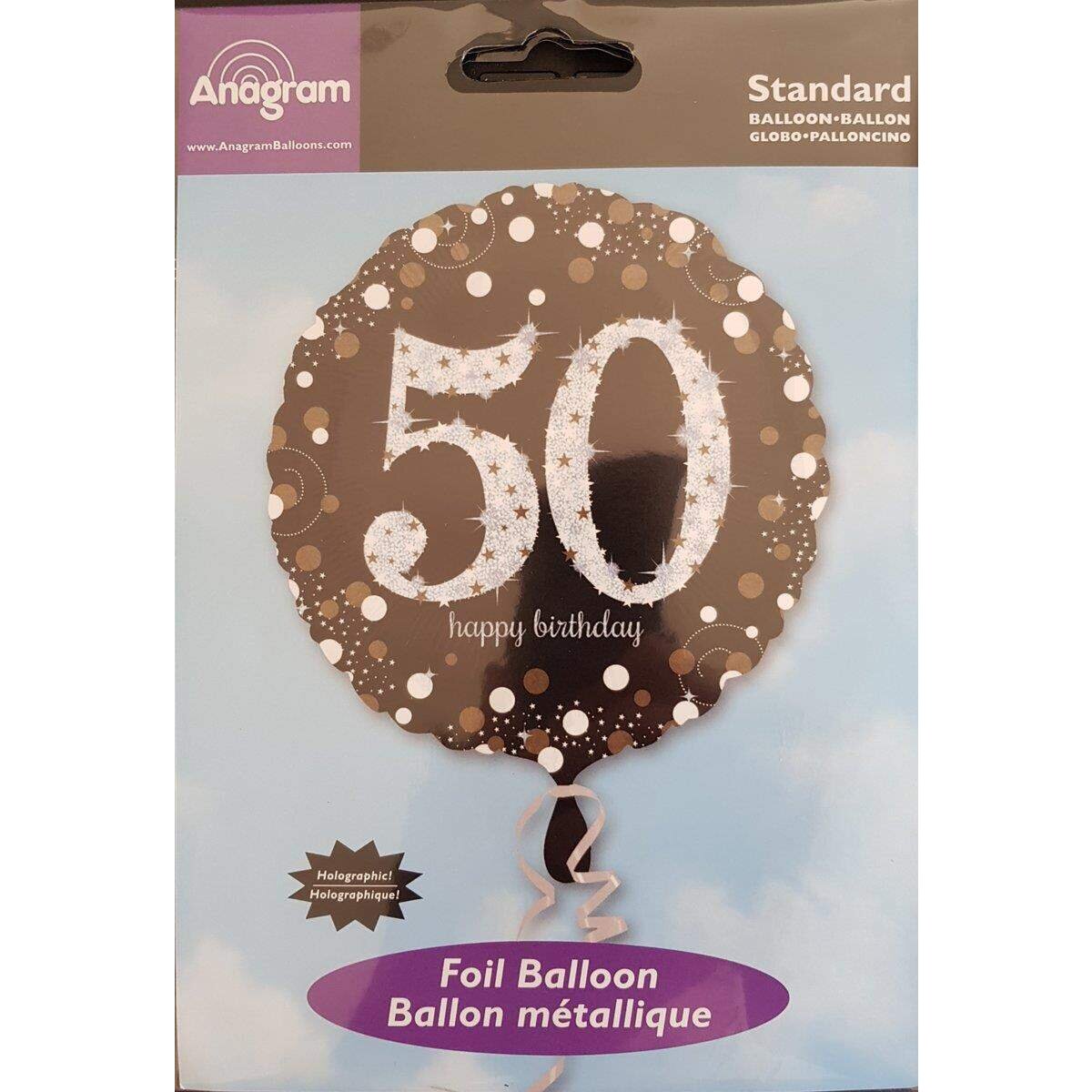 amscan Folienballon Happy Birthday 50 holographic