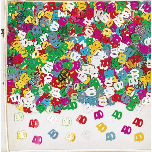 amscan Konfetti Zahl 40 mehrfarbig 14 g