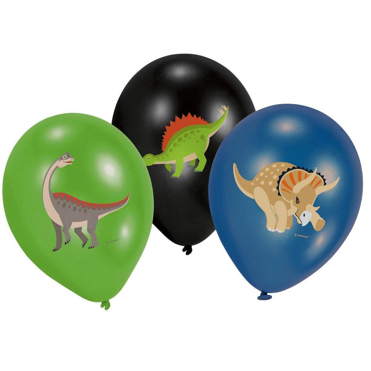 amscan Latexballons Happy Dinosaur 6 Stück