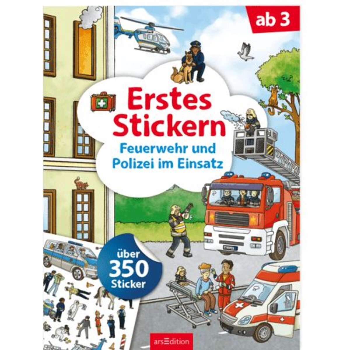 ars Edition Erstes Stickern – Feuerwehr und Polizei im Einsatz