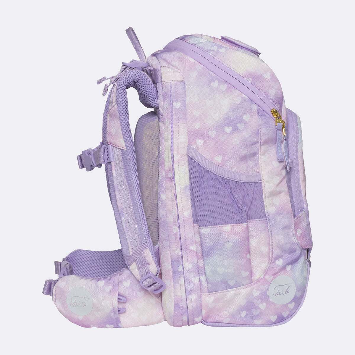 Beckmann Schulrucksack-Set Active Air FLX , Unicorn Princess Purple, 6-teilig