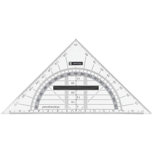 BRUNNEN Geometrie-Dreieck, bruchsicher Colour Code, onyx, 16cm