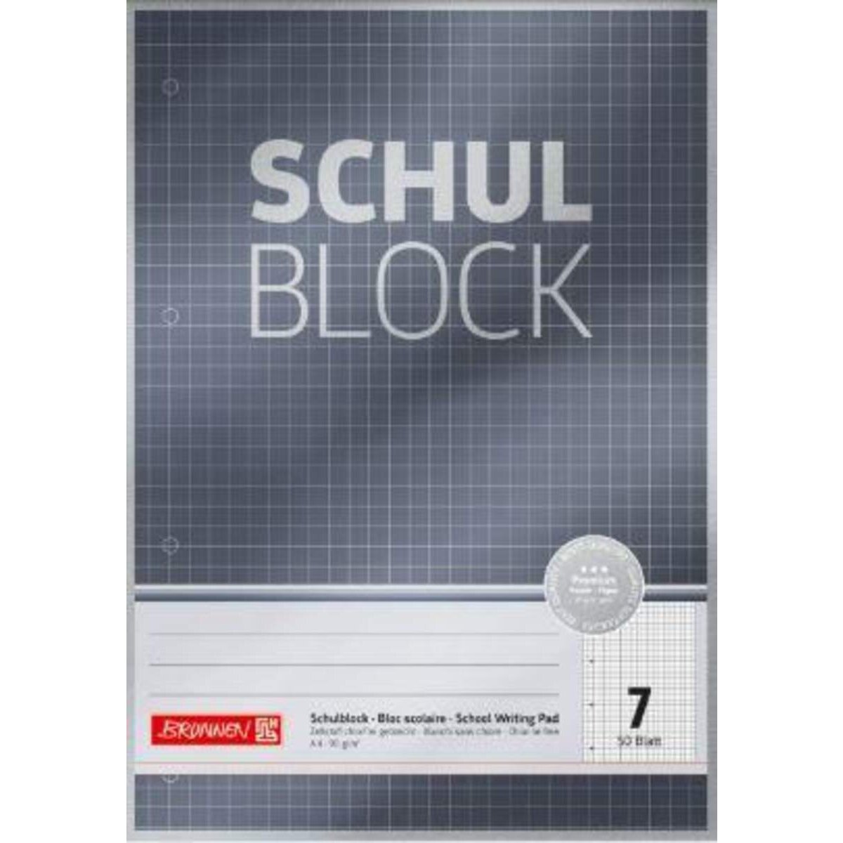 BRUNNEN Schulblock Premium A4 Lin 7