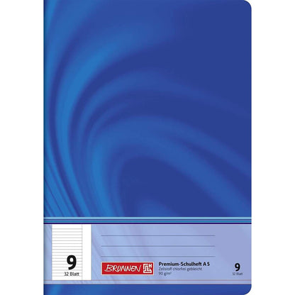 BRUNNEN Schulheft Vivendi A5 liniert, mit Rand, Lin. 9 blau