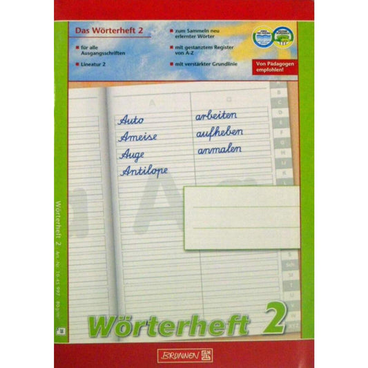 BRUNNEN Wörterheft, A5, Lineatur 2, 28 Blatt