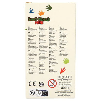 Depesche Dino World Mini Dino TricolorWachsmaler Set