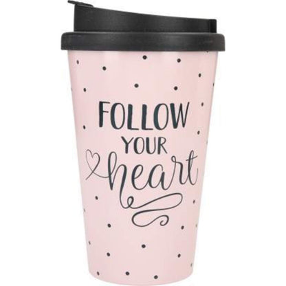 GESPERRT FB Depesche To-Go Becher mit Sprüchen - Follow Your Heart