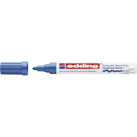 edding Deco Marker blau, Rundspitze, 2-4mm