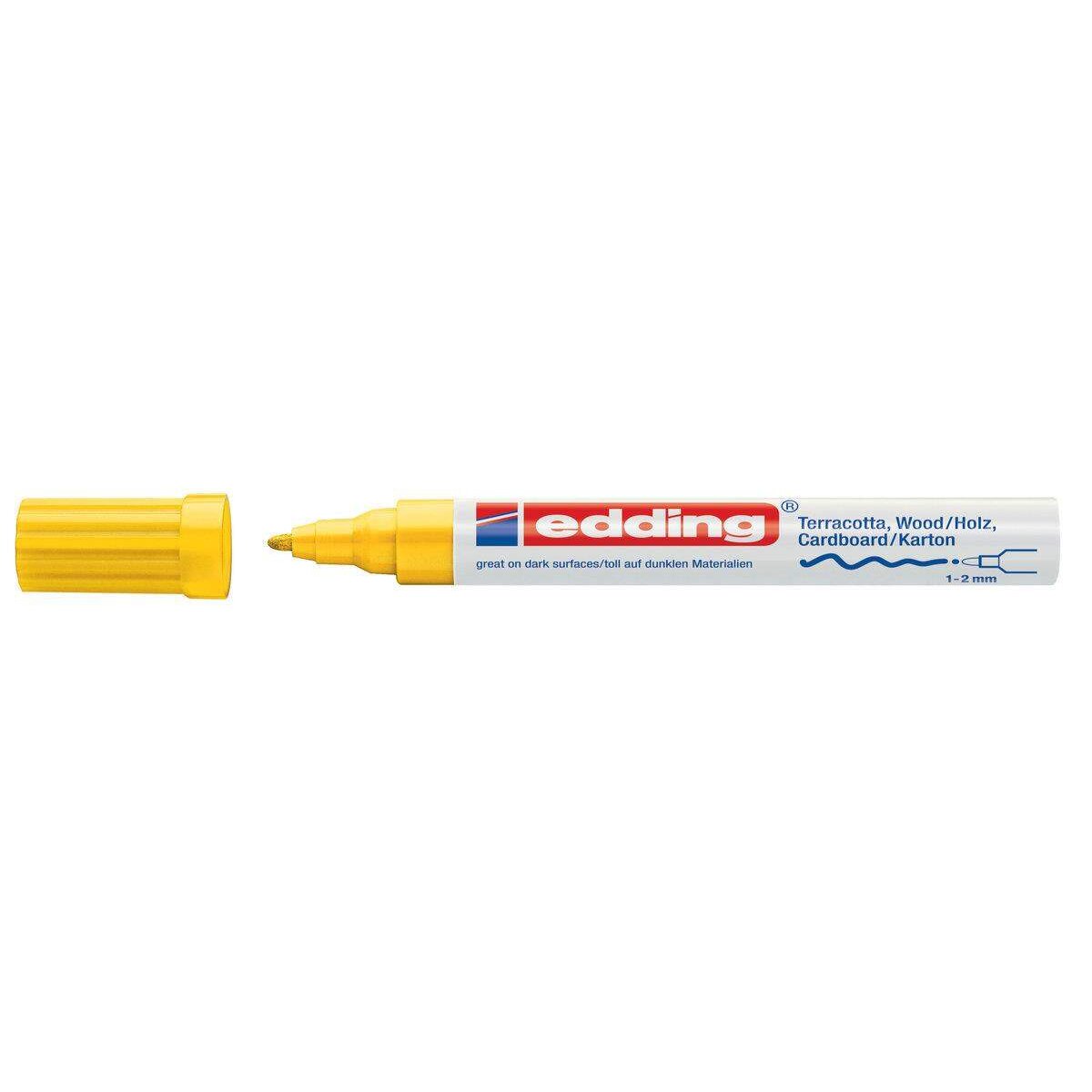 edding Deco Marker gelb, Rundspitze, 1-2mm