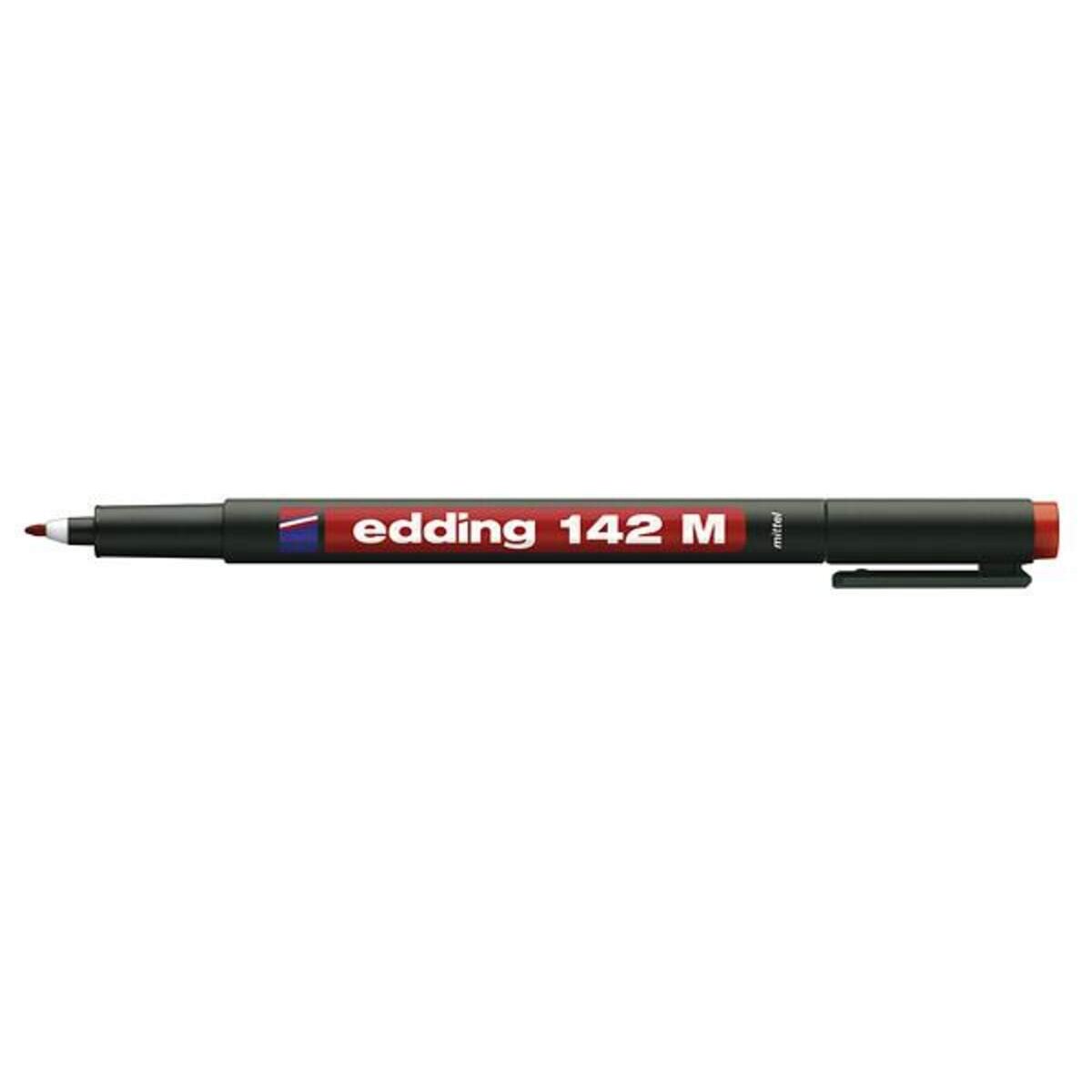 edding 142 Folienschreiber für OHP, M, rot, permanent, 1mm