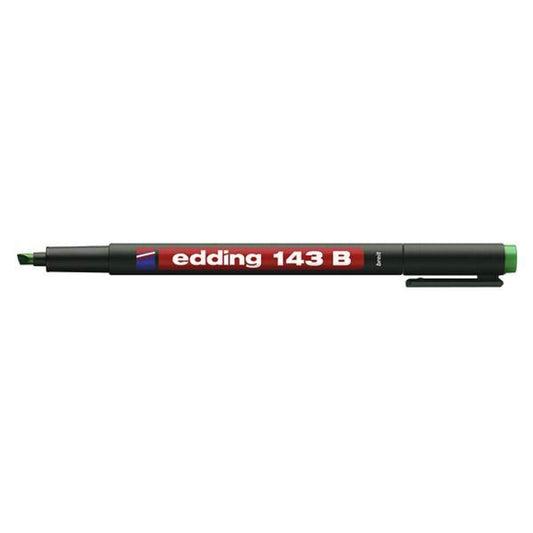 edding 143 Folienschreiber für OHP, B, grün , permanent, 1-3mm