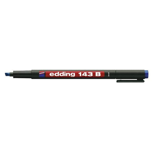 edding 143 Folienschreiber für OHP, B, blau, permanent, 1-3mm